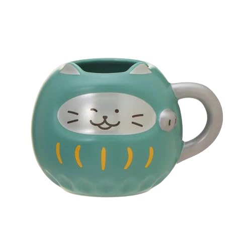 STARBUCKS Mug, Maneki Neko Daruma Green, 296ml, Coffee, Starbucks, 2024 New Year's, Maneki Neko Daruma Mug