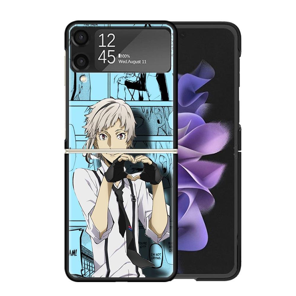 Bungo Stray Dogs Manga Clear Phone Case For Samsung Z Flip 7 6 5 4 3 Galaxy ZFlip7 ZFlip6 ZFlip5 ZFlip4 ZFlip3 5G Print Cover Z