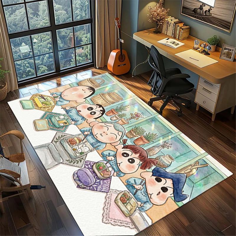 Crayon Shin-chan Gamer Room Rug Large Area Non Slip Washable Floor Mat Bedroom Decor