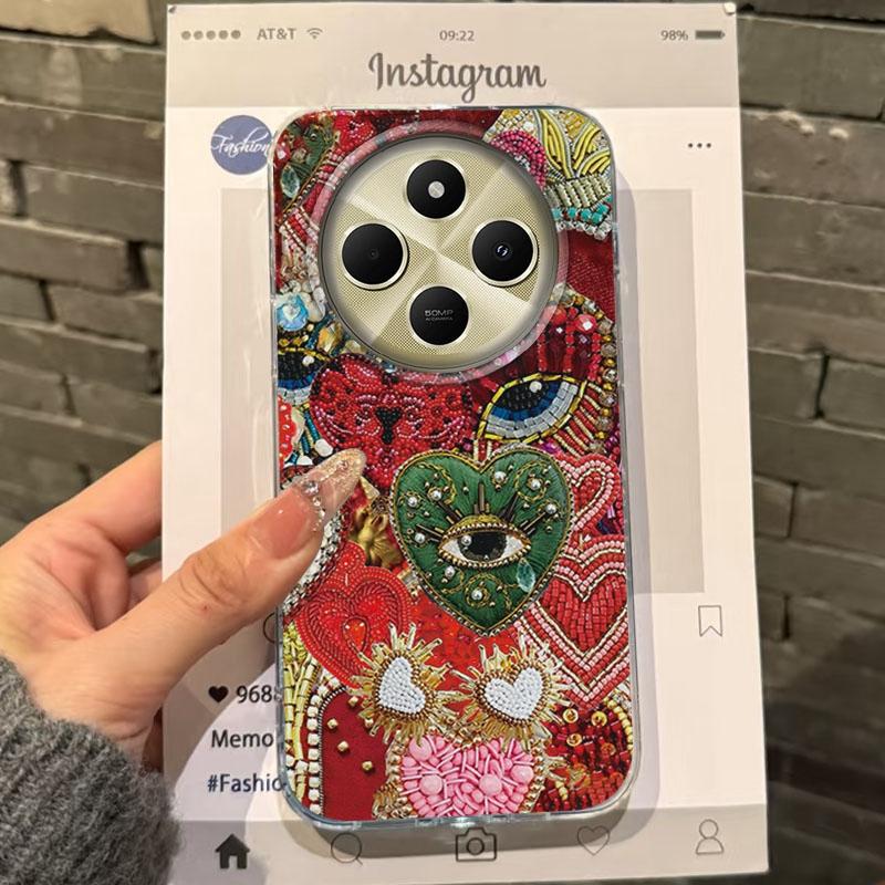 Sun Marine Floral Eyes Girls Women Phone Case For Xiaomi Poco X7 Pro X3pro X5 M6 X6 X3 NFC M5s M6 C75 C61 Bumper Fundas Cover