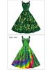 Women's Spaghetti Strap Clover Dress - St. Patrick's Day Irish Festival Clothing