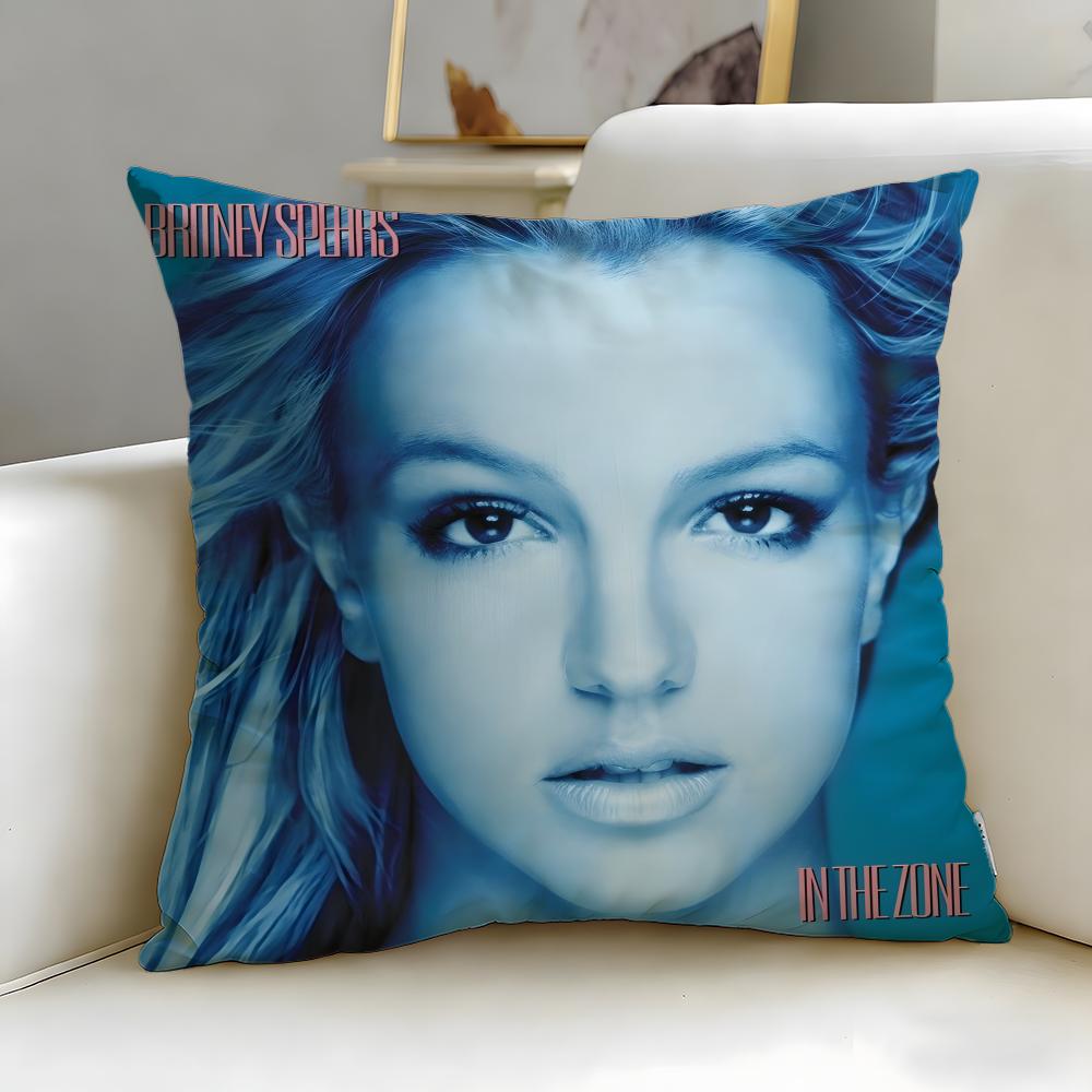 Classic Singer Britney Jean Cushion Cover Soft EasyWash Pillow Case Versatile for Couch Bed Travel and Office