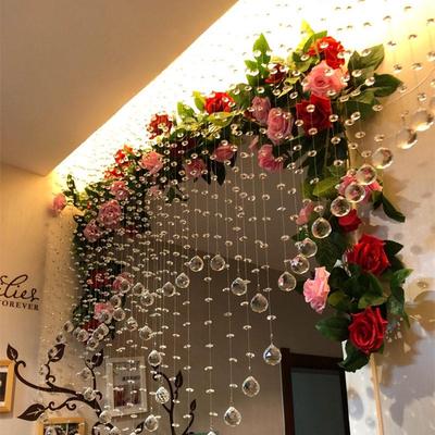 Artificial Rose Vine for Air Conditioning Pipe and Staircase Decoration