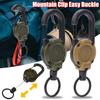 Outdoor Camping Taktische Easy-Pull-Schnalle, Stahlseil Einziehbare Rückprall-Schlüsselkette, Camping Multifunktionale Verlustsicherung