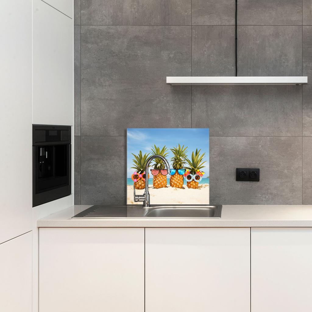 PANEL SZKLANY DO KUCHNI 65x60 Ananas