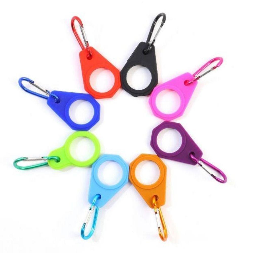 High Quality Aluminum Sports Outdoor Kettle Buckle 7 Colors 4*9cm Water Bottle Holder Accessories Carabiner Hook Camping Hiking