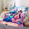 1Pc Lilo Stitch Adventure Blanket Soft Throw Blanket For Home Bedroom Bed Sofa Travel Office Solid Christmas Blanket