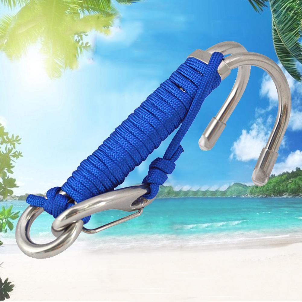 Double Head Diving Clips Hook Portable Stainless Steel Dive Underwater Hook Lightweight Wear-Resistant Outdoor Equipment