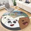 1pc We Bare Bears Office Round Area Rug, Under Office Chairs Bedroom Living Room Home Decor  a1022218