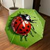 1pc ladybug leaf Automatic Open/Close Umbrella with Windproof, 8-Rib Sturdy Canopy, Durable Ribs, Fashionable Design1135A