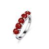 JAIWEN S925 Sterling Silver Rings Moissanite Gemstone Eternity Band Ring Moissanite Jewelry Women Wedding Promise Stackable Ring