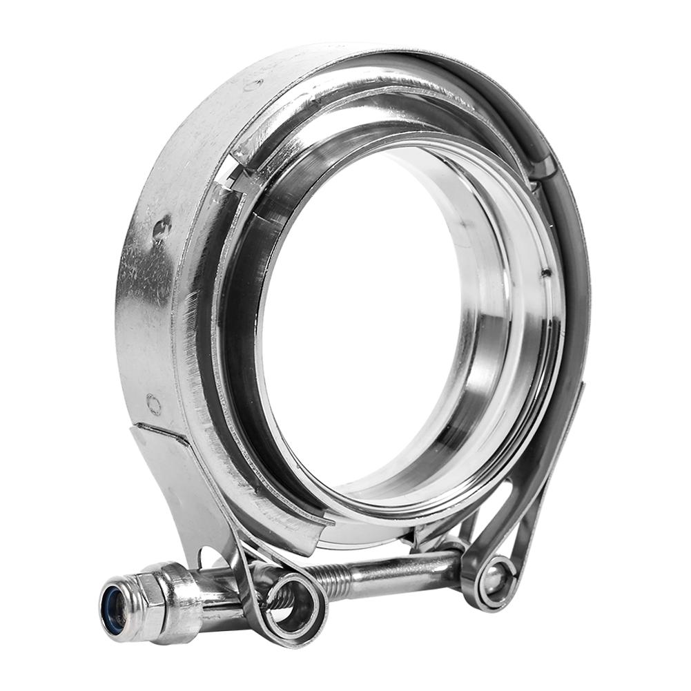 3  Inch Stainless Steel V Band Clamp with 2 Flange Kit Turbo Exhaust Down Pipe