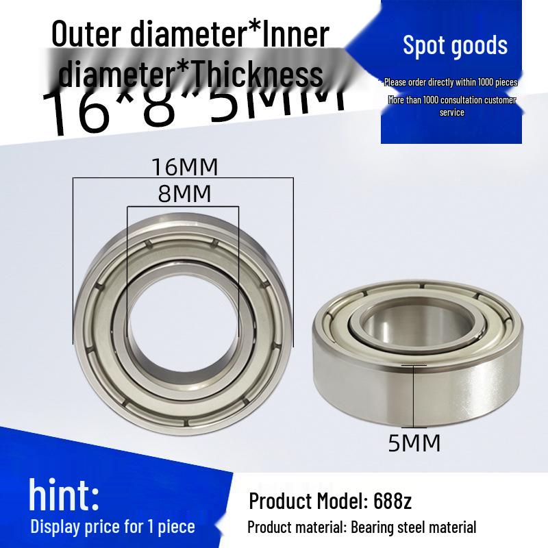 

Micro Appliance & Toy Bearings - 68 Series Deep Groove Ball Bearings for Motors, Skates & More