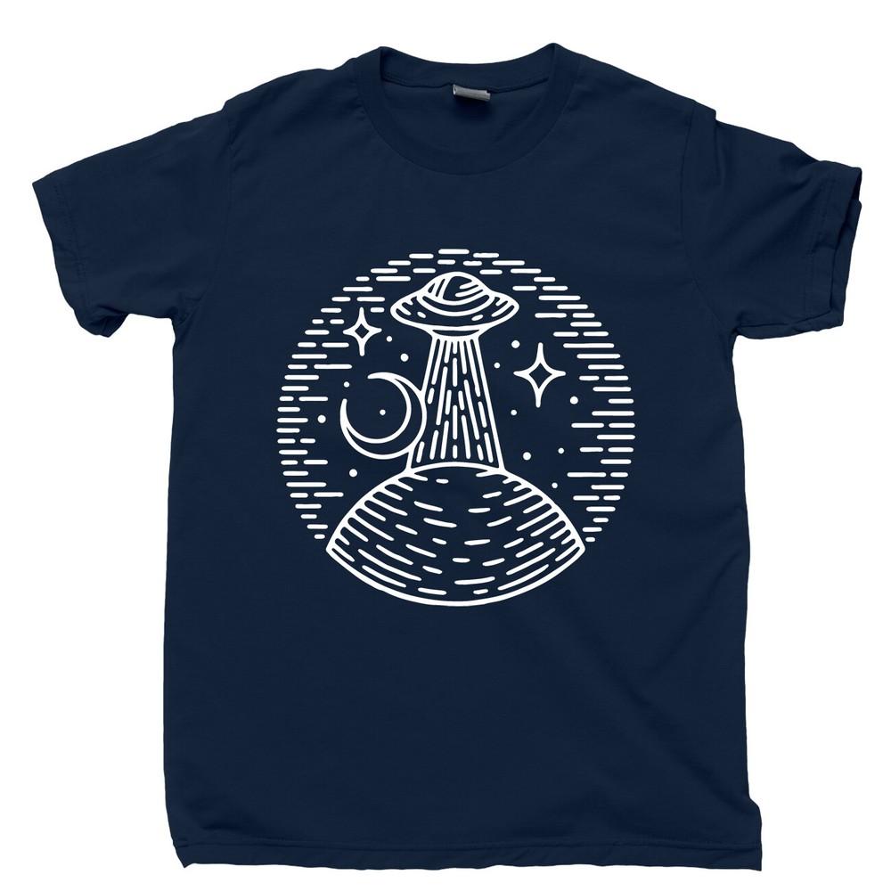 

Alien Abduction T Shirt Area 51 Roswell Stars Planet Ancient Mars Spacecraft Tee S
