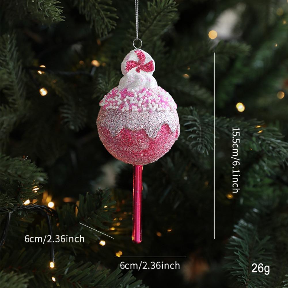 New Plastic Ice Cream Pendant Colorful DIY Decor Christmas Tree Decoration Hanging Snowman Ornaments New Year Party