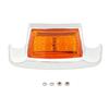 Motorcycle Rear Marker Lamp, Orange LED Lens with Curved Polished ABS Casing, Complete with Installation Hardware for Rear‑Light Upgrade