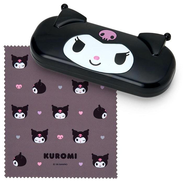 SANRIO Face-Shaped Eyeglass Case Kuromi 588253 (Approx. 15 x 7.5 x 3.5 cm)