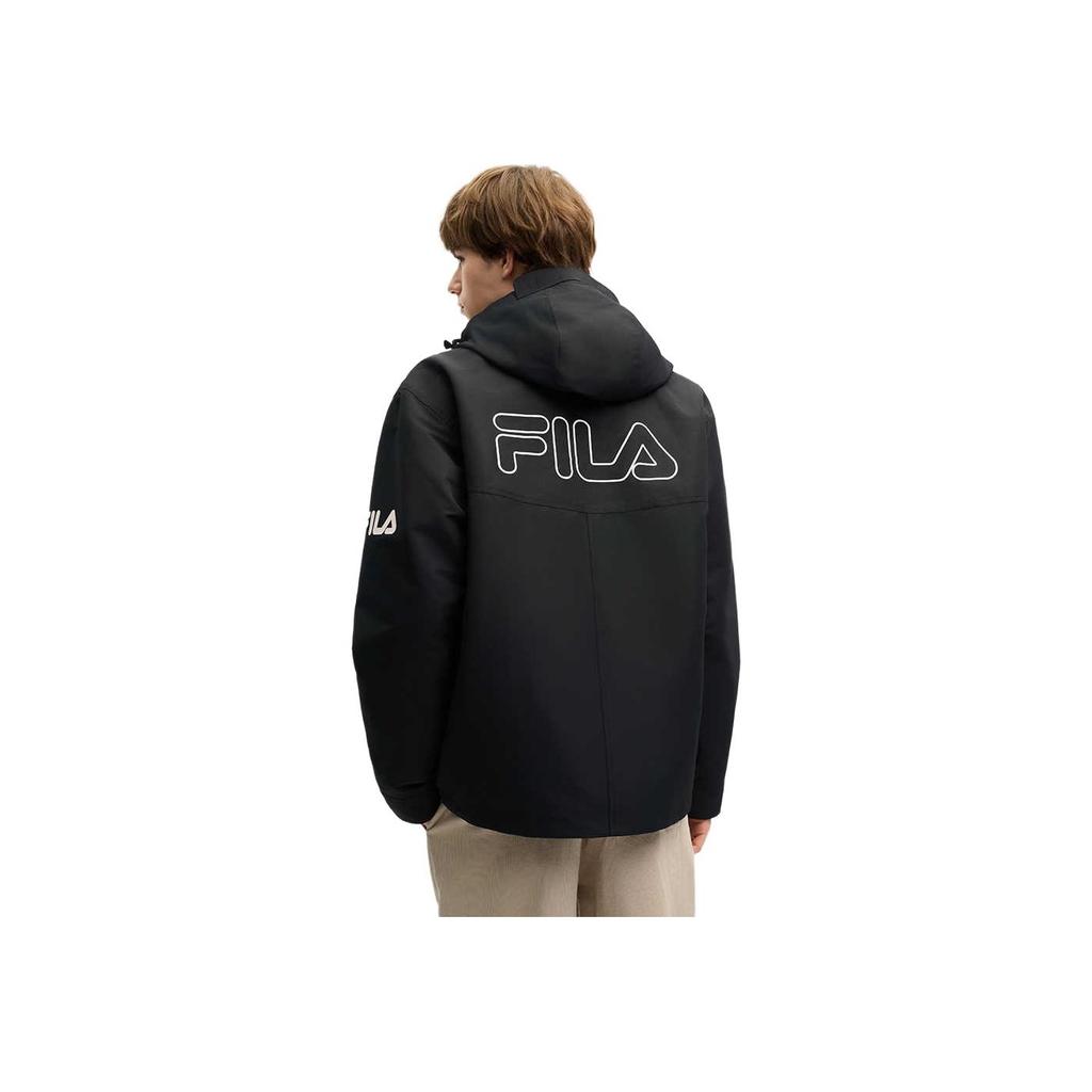 Fila Fashionable Warm Hooded Two-Piece Jacket Men Jackets Black F11M519704FBK