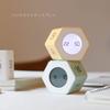 Mooas Multi Hexagonal Clock Timer Ver2, Study Timer, 12/24 Hour Mode, Count Up/Down Timer, 6 Time Settings, Backlit Display, Pomodoro Timer, Rotating