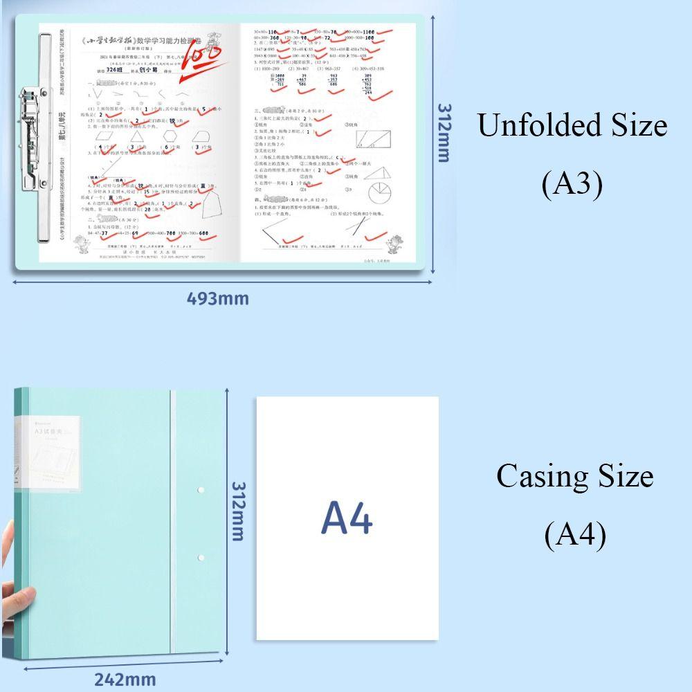 Strap Test Paper Collection Book Multifunction Classification Organizer Durable Clipboard  Student