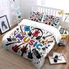 Music Instruments Colorful Design Bedding Duvet Cover Set Duvet Cover Pillowcases  (1*Duvet Cover 2*Pillowcases, Without Duvet Insert)
