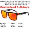 Deporte al Aire Libre Cuadrado Lentes Miopía Gafas de Sol con Receta Hombres Polarizadas Conducción Antideslumbrantes Miopes Gafas 0 -0.5 -0.75 Hasta -6.0