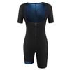 Women's European-American Sauna Sweat Body Shaper Yoga Suit, Short Sleeve, One-Piece