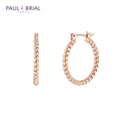 PAULBRIAL PYBE0086 (PG) Twisted Hoop Earrings