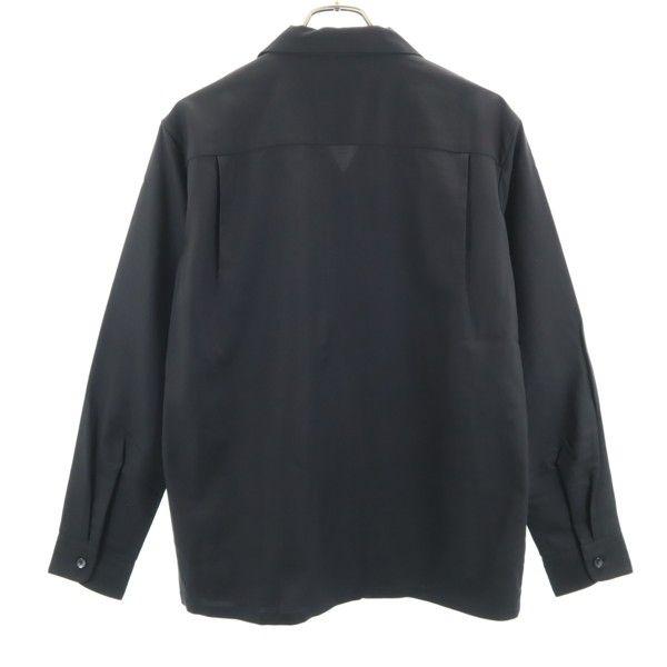 unused Johnbull Long sleeve Embroidery shirt M black embroidery Men's Used