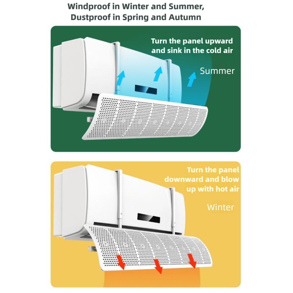 Retractable Air Conditioning Windshield Device Adjustable Air Conditioning Guide Plate  Study Room
