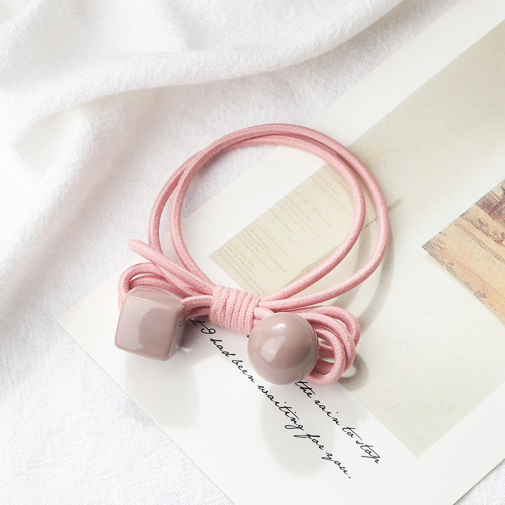 2pcs/set Fashion Cute Bowknot Hair Band for Girls Women Pink Ball Cube Decoration Headband Hair Accessories Holder Headwear Gift