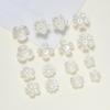 100pcs/lot Spacer Beads Pearl White Imitation Pearl Flower End Bead Caps For  DIY Jewelry Making Findings Accessories