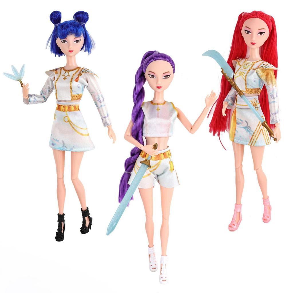 11.5-Inch Solid Body K-POP Demon Hunter Doll with 11 Joints and Weapon Accessories