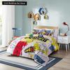 Tye Dye Duvet Cover Yellow Aesthetic Anime Boys Zippered Bedding Sets Twin Size Kid Bedroom Set Divet Soft Polyester Qulit Cover