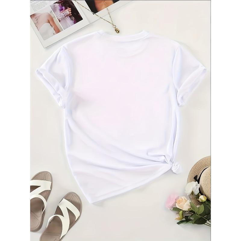 European size New Version of The Small Regular Short-Sleeve Butterfly Print T-Shirt for Women