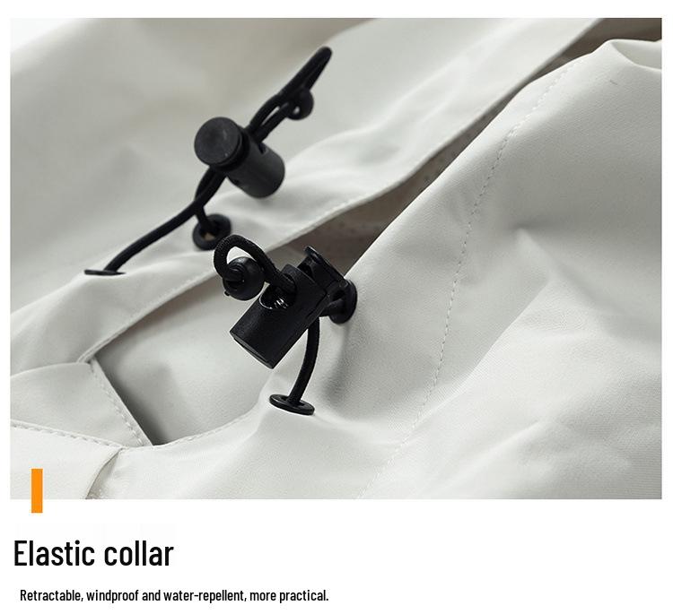 Unisex Windproof & Waterproof Color Block Hooded Jacket for Spring/Autumn Hiking