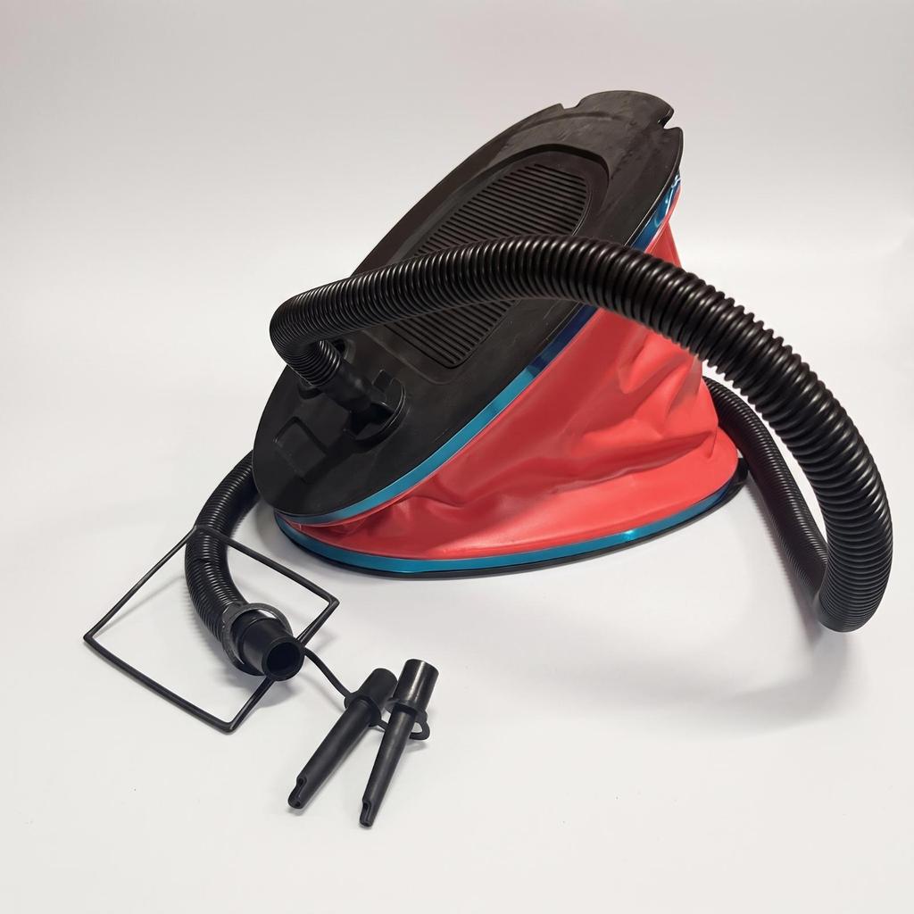 Foot-Operated Air Pump Compact Manual Inflator with Nozzles for Camping, Campers