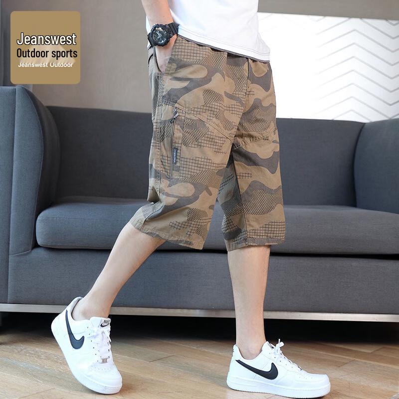 Jeanswest Outdoor Men s Pure Cotton Casual Cargo Shorts 4XL