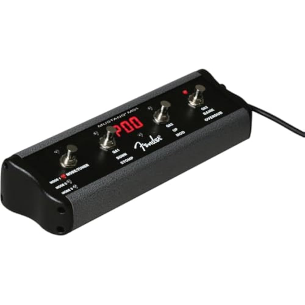 Fender Footswitch 4-Button Footswitch: Preset Up Down, Quick Access, Effects On/Off, or Tap Tempo...