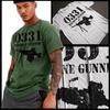 Military T-Shirt Machine Gunner Size Small To 2XL New Cotton Tee