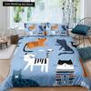 Cartoons Niedliche Katze Bettbezug Bettdeckenbezug Kissenbezug Junge Mädchen 2/3-teiliges Bettwäscheset King Queen Größe Kitty Polyester Bettdeckenbezug