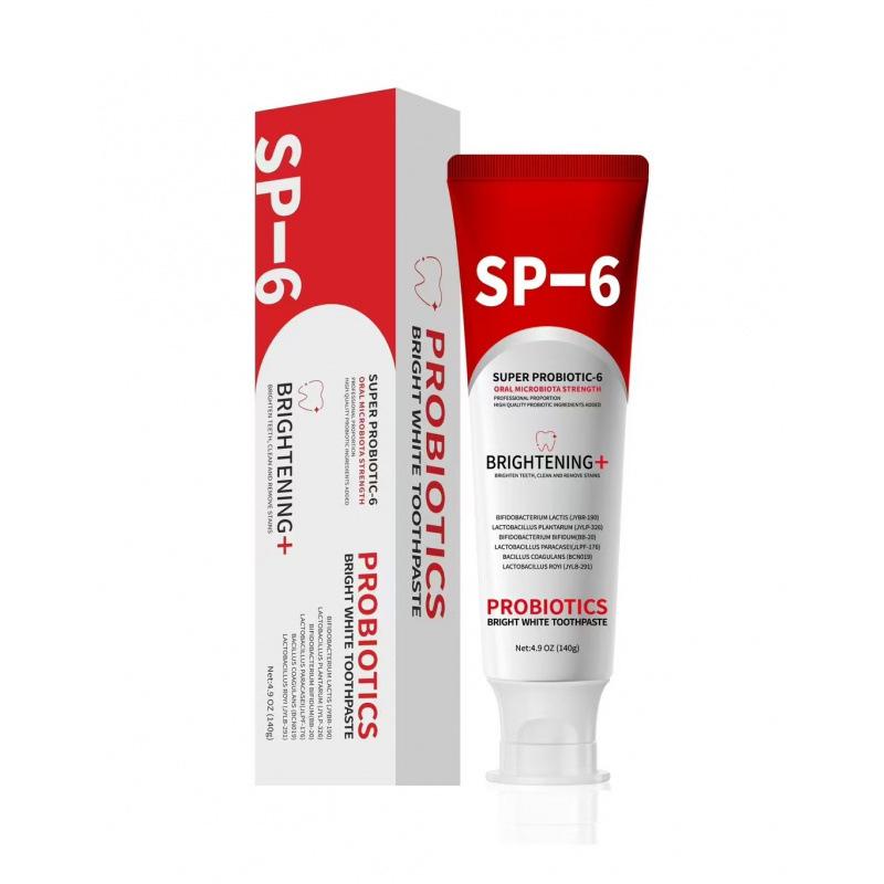 

SP-6 Unlabeled Toothpaste: Probiotic Whitening, Deep Cleaning, Removes Smoke Stains, Freshens Breath, Protects Gums, 140g