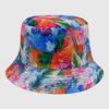 Neutral Summer Tie Dye Printed Fisherman Hat Outdoor Breathable Hat Sunshade