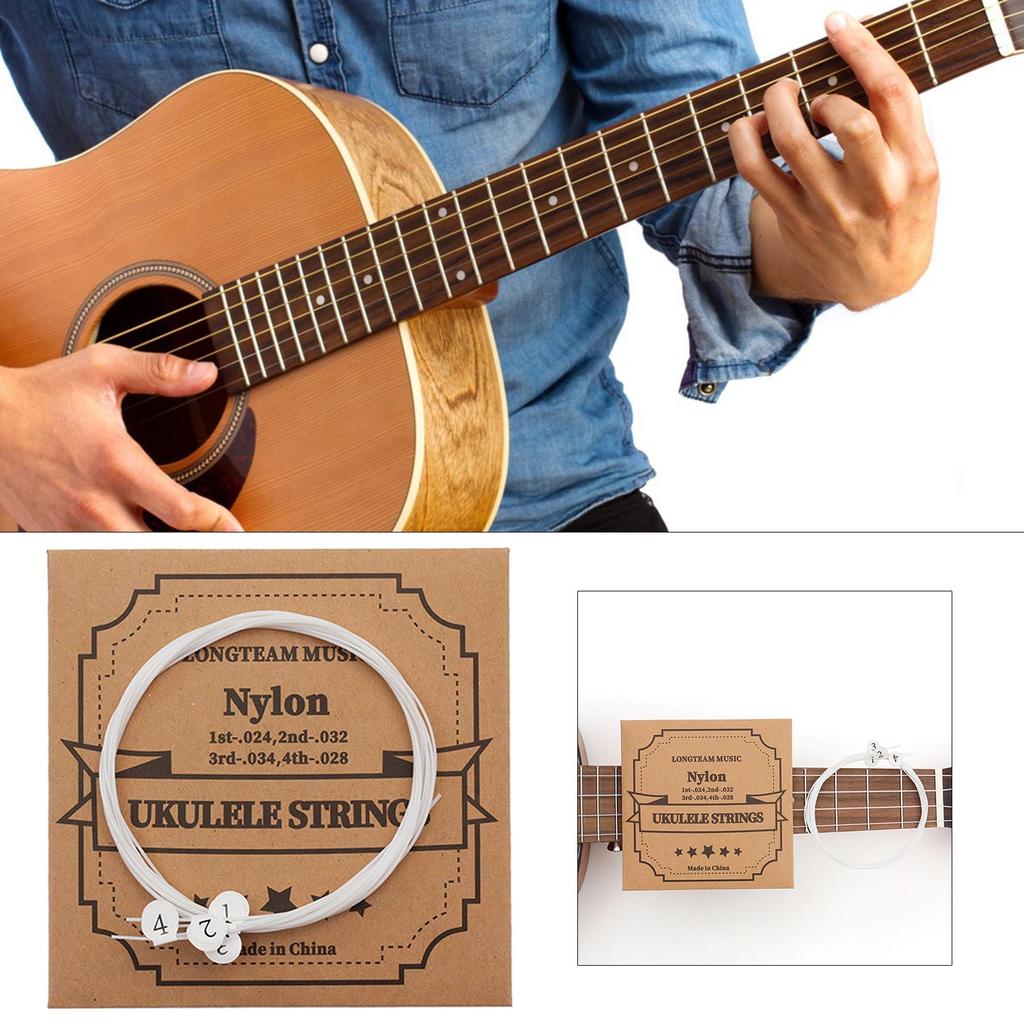 4Pcs Nylon Strings Universal Ukulele String Replacement for 21in 23in 26in Ukuleles Musical Instruments and Equipment