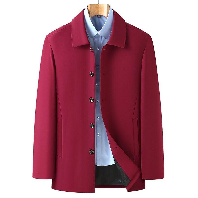 Middle-aged and Elderly Business Casual Jacket for Spring New Lapel Executive Men Regular Dad Jacket