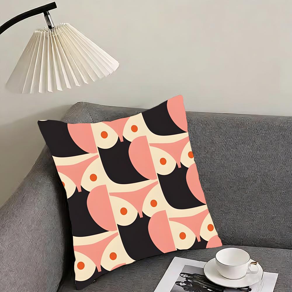 Aesthetic Art O-Orla Kiely Flower Stem Cushion Cover Reversible Plush Pillow Cover – For Car, Sofa, Bedroom, Perfect As a Gift.
