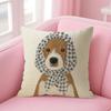 Cute Nordic Dinosaur Cushion Cover Natural Linen Organic Fabric DoubleSided Printing Sofa Home Decor Gift Pillow Case