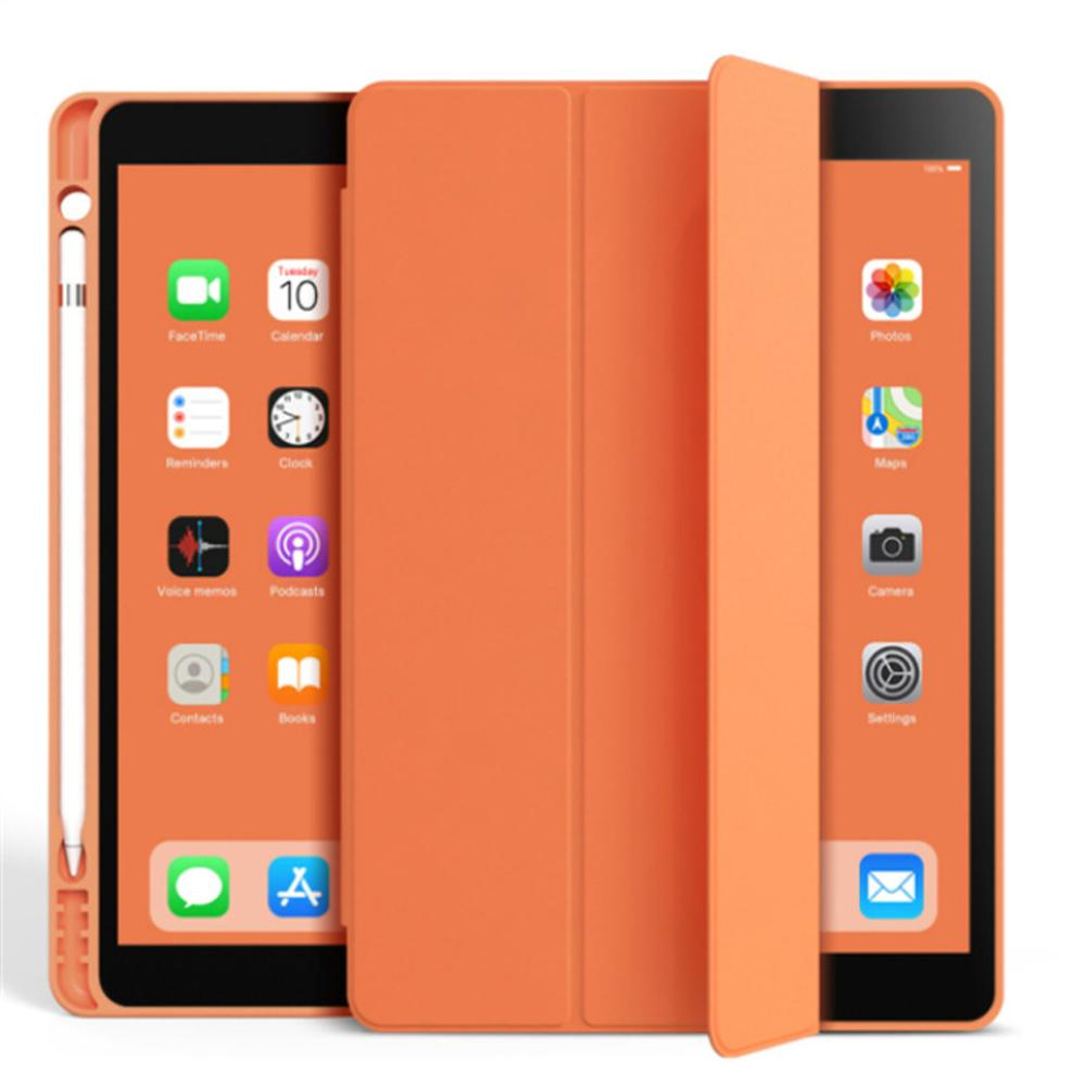 

For iPad case PU Leather Tri-fold ebook Case For iPad mini/7/8/9- 7.9/8.3/9.7/10.2/10.9/11 inch Case Tablets Sleeve Stand Cover 8.3inch-mini6 оранжевый