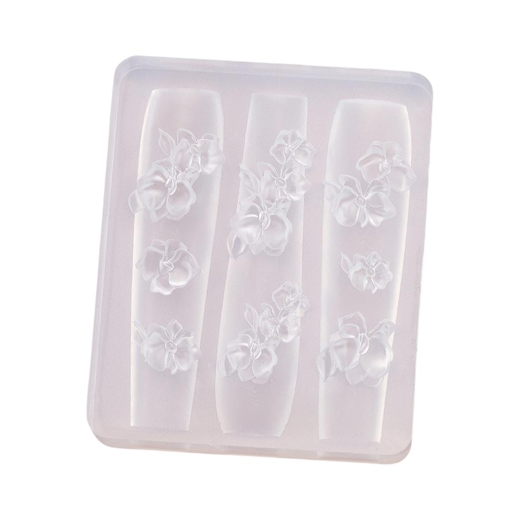Floral 3D Nail Art Silicone Mold for Stylish and Intricate Designs Professional Nail Mold Nail Accesory for Manicurists