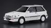 Hasegawa Historický vůz Toyota Starlet EP71 Turbo S, plastový model HC32, měřítko 1:24 (3 dveře)